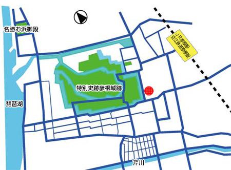 旧鈴木屋敷長屋門の位置図