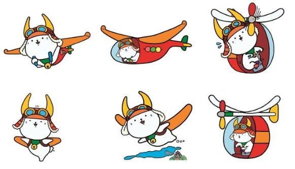 鳥人間ひこにゃんコラボ画像