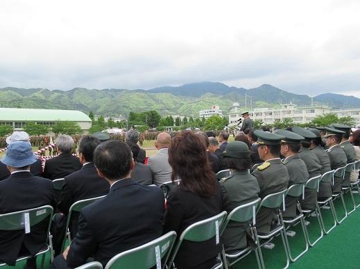 大津駐屯地創設58周年記念式典中の写真