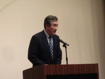 あいさつをする市長の写真