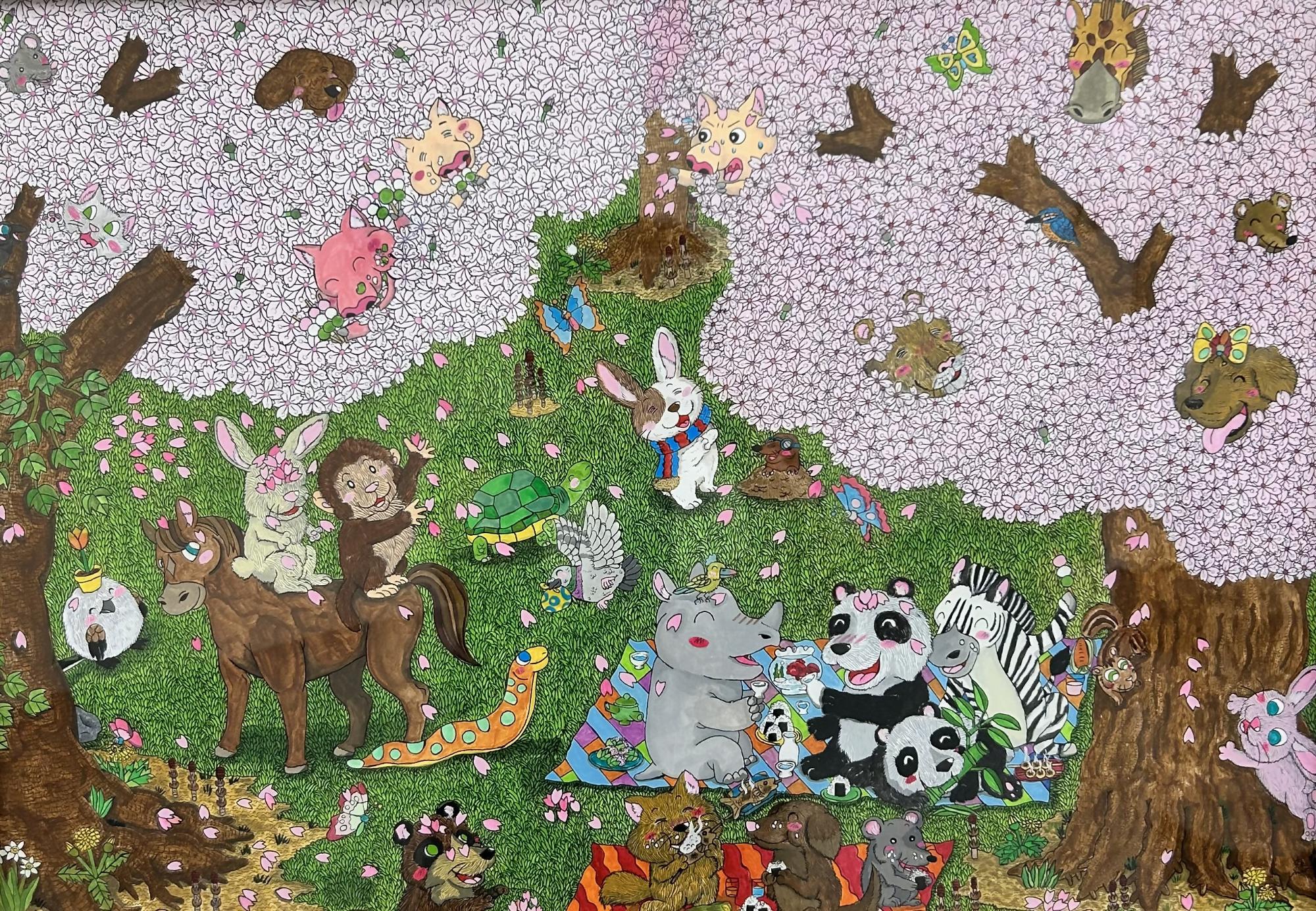 令和8年度彦根市美術展覧会 イラスト部門 市展賞「待ちに待った春」