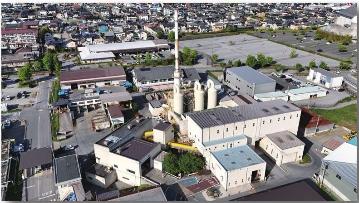 上空から見た清掃センターの敷地の写真