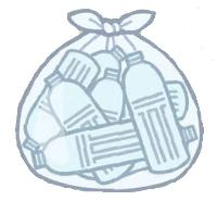 ペットボトルごみのイラスト