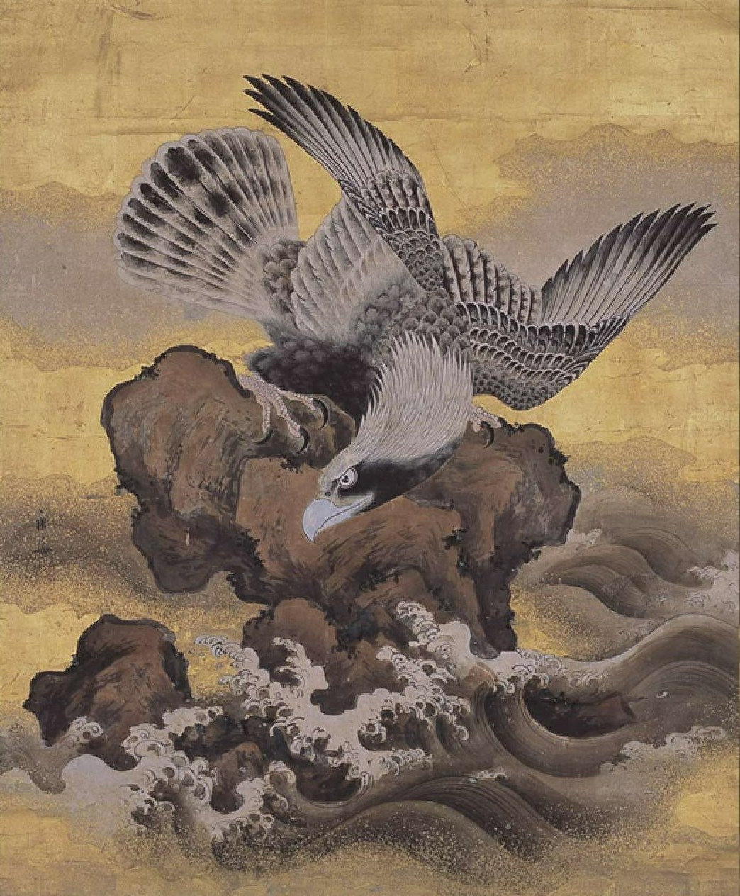 鷲図佐竹永海筆の全体画像
