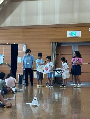 完成した図を発表する様子