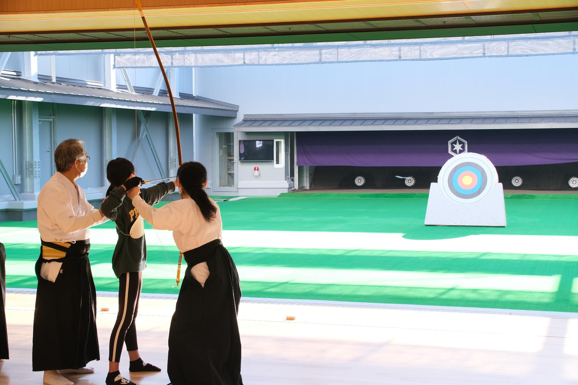 弓道体験の様子