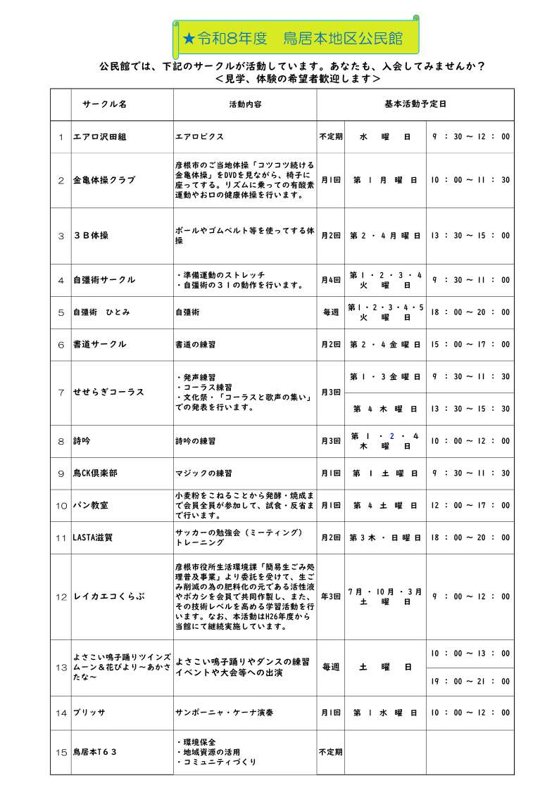 サークル一覧画像