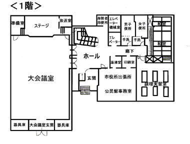 公民館1階平面図