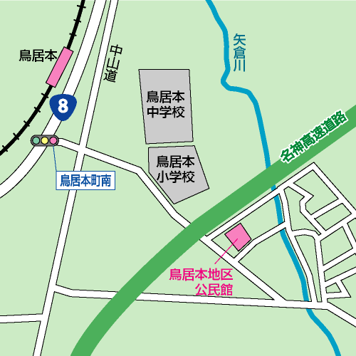 鳥居本地区公民館周辺の地図画像