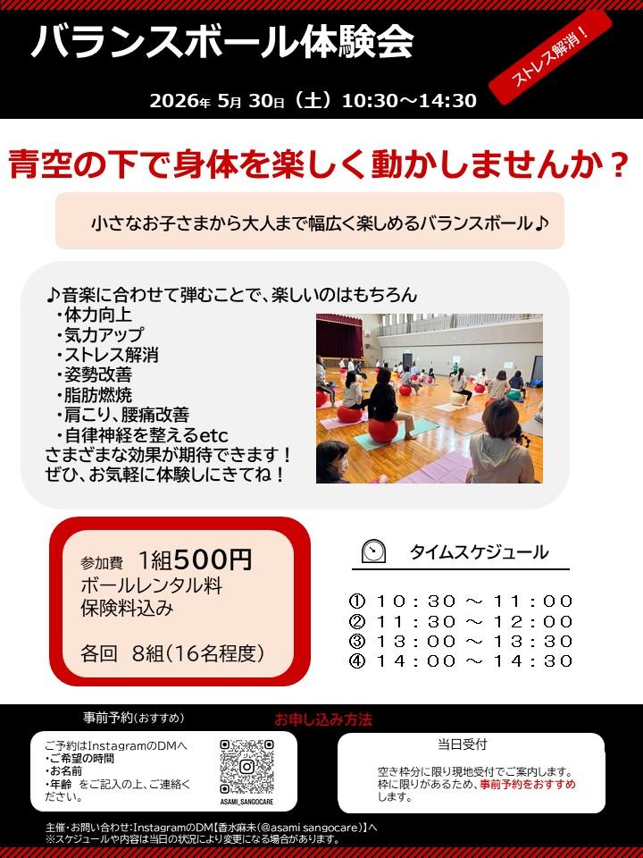 チラシ(バランスボール体験会)