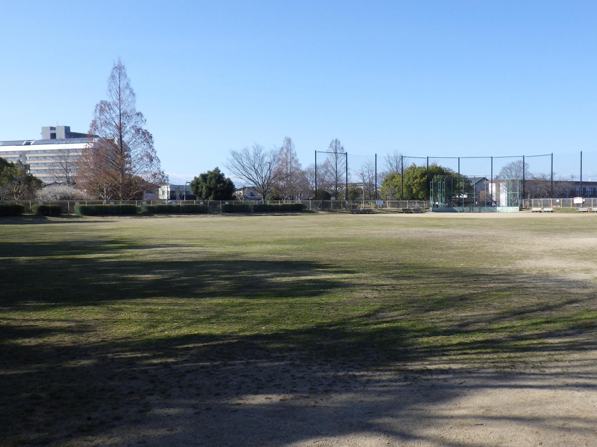 野球やグラウンドゴルフに利用されている多目的広場の写真