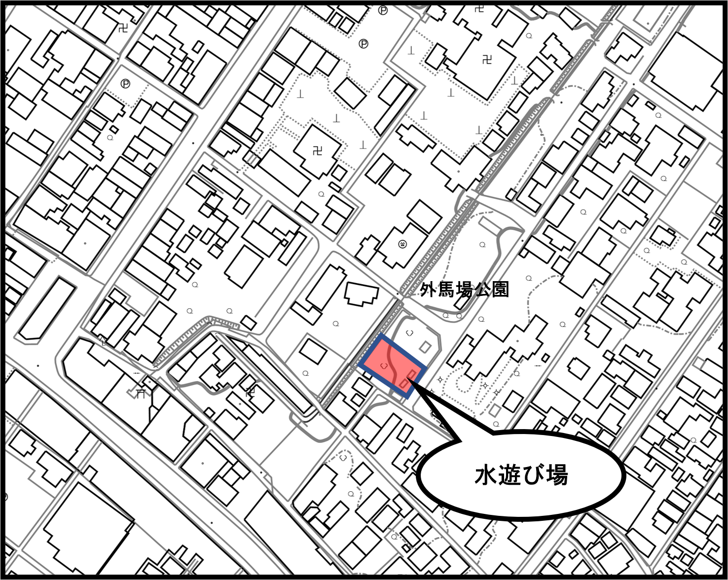 外馬場公園周辺地図