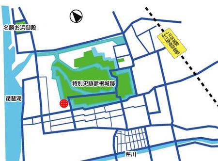 滋賀大学講堂への地図