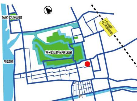 俳遊館の位置図