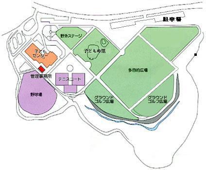 彦根市荒神山公園運動施設のマップ