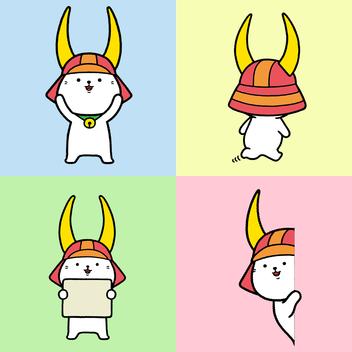 ひこにゃん新イラスト4点の見本