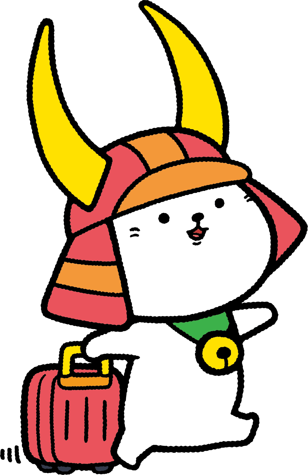 ひこにゃん旅行モチーフイラスト