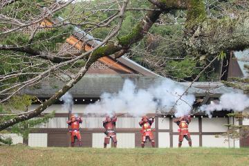 火縄銃射撃演武の様子