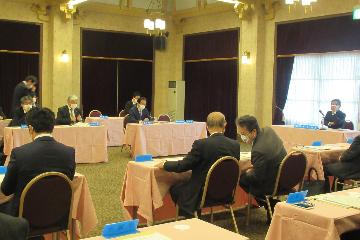 令和3年度滋賀県市長会議（第4回臨時会）の様子