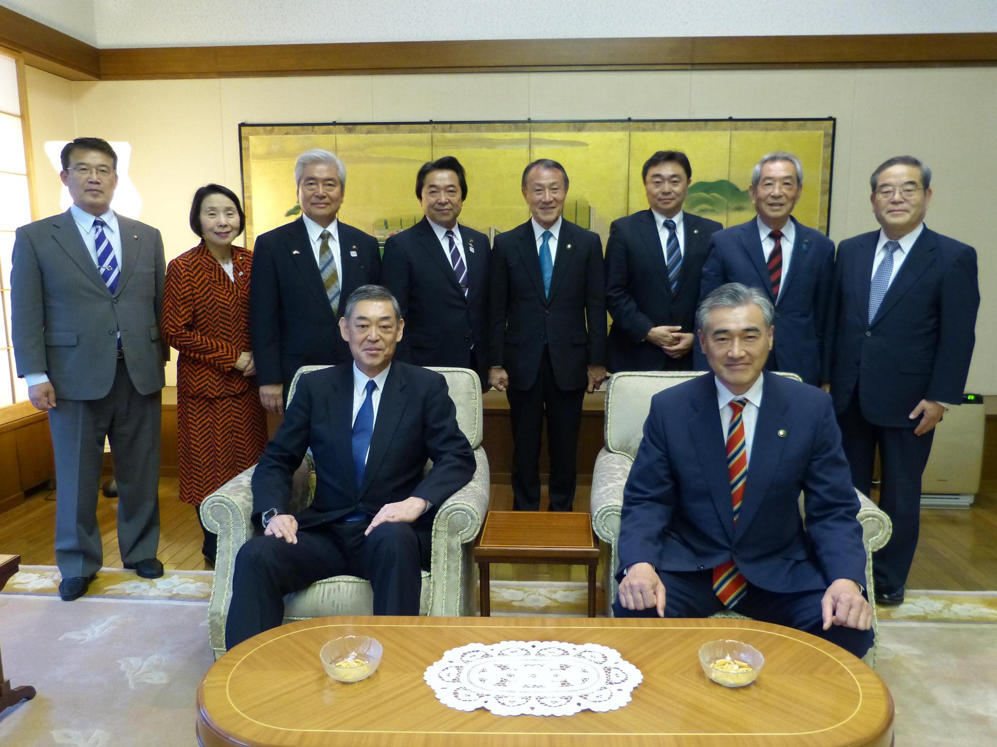 在中国日本国大使との記念写真