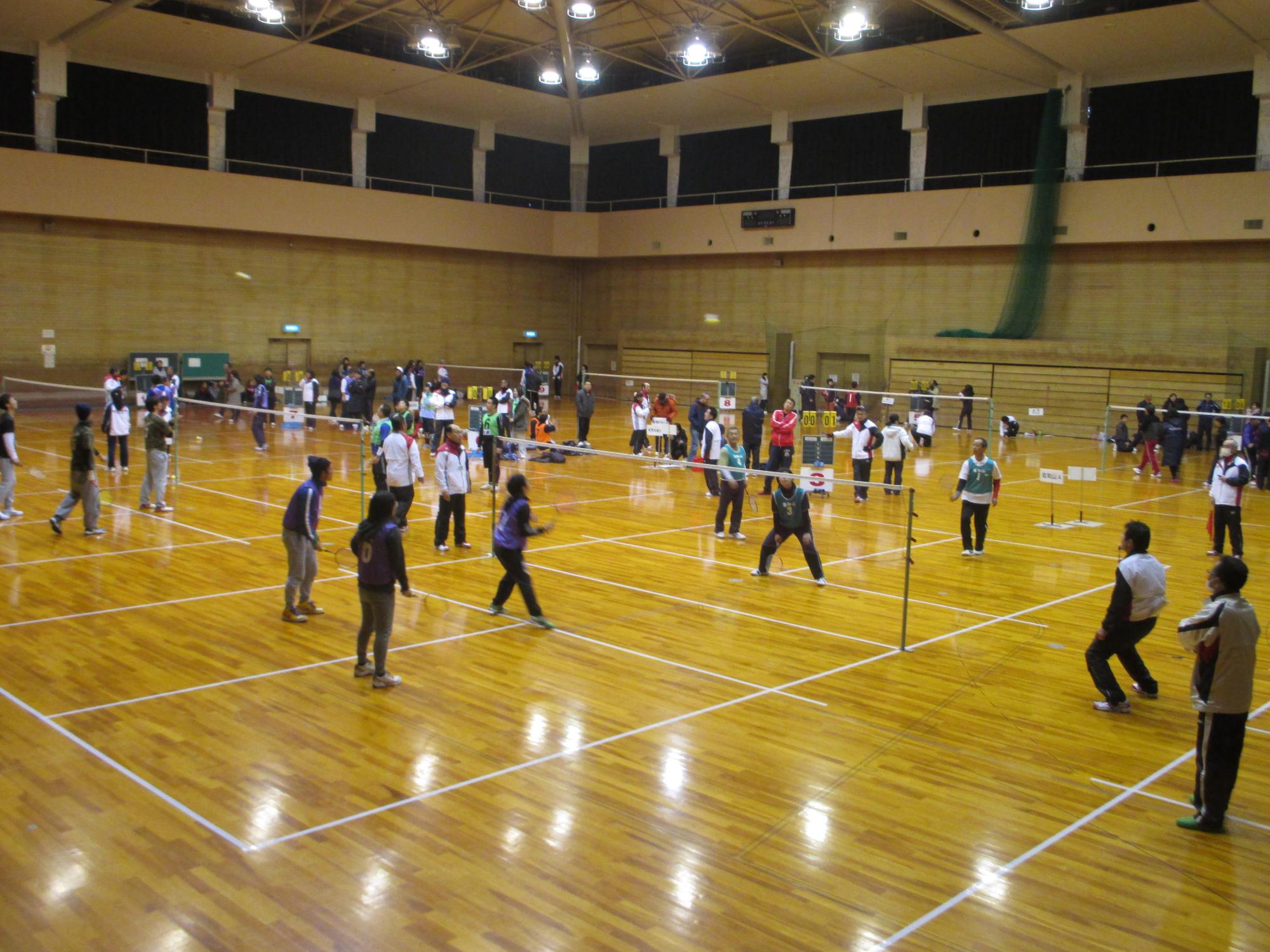 試合会場の全体写真