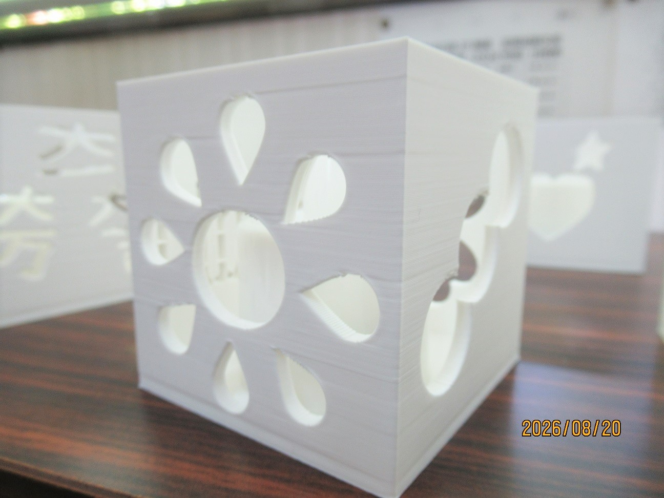 3Dプリンターで印刷して完成したランタンアップ