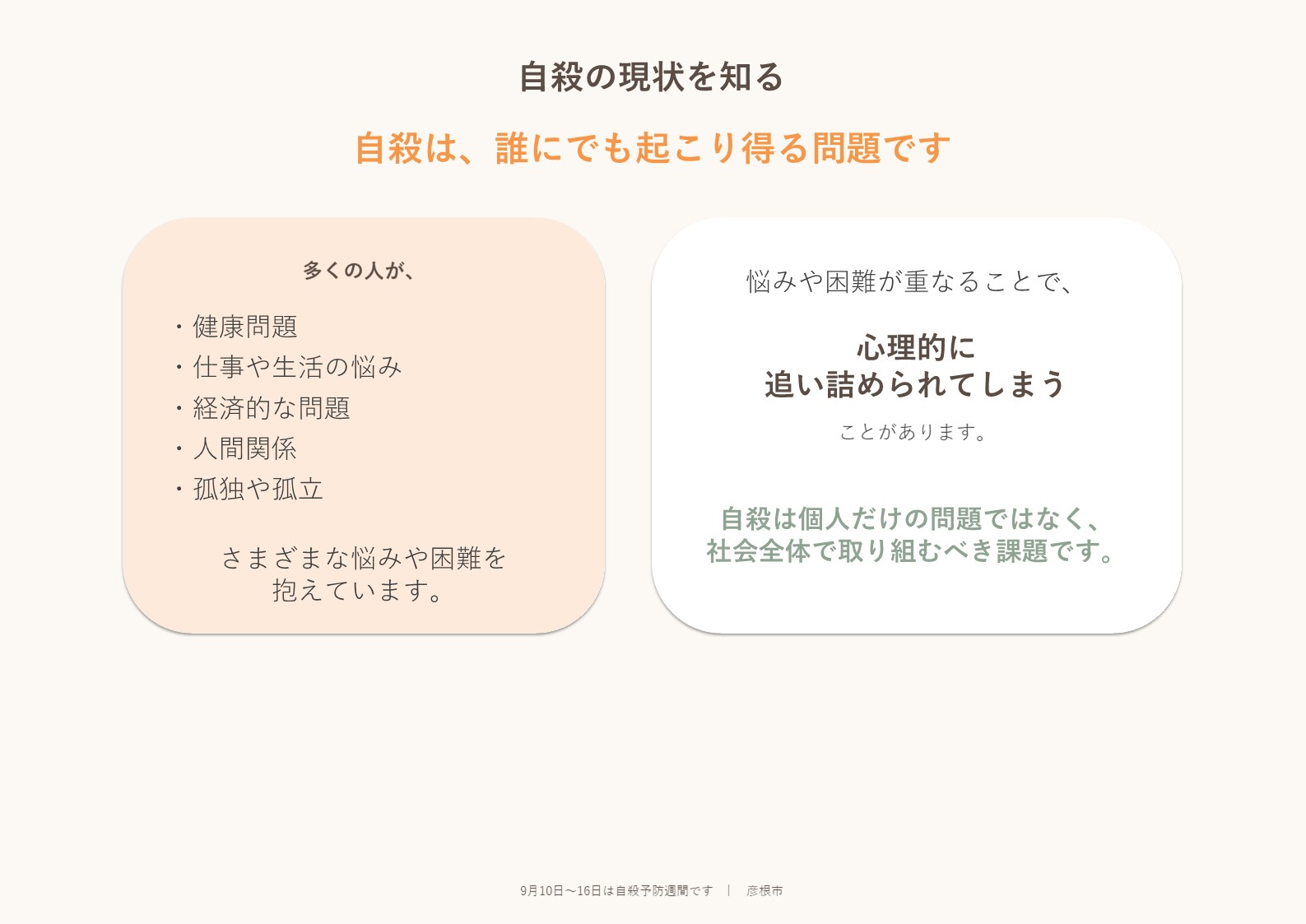 見本「自殺の現状を知る」