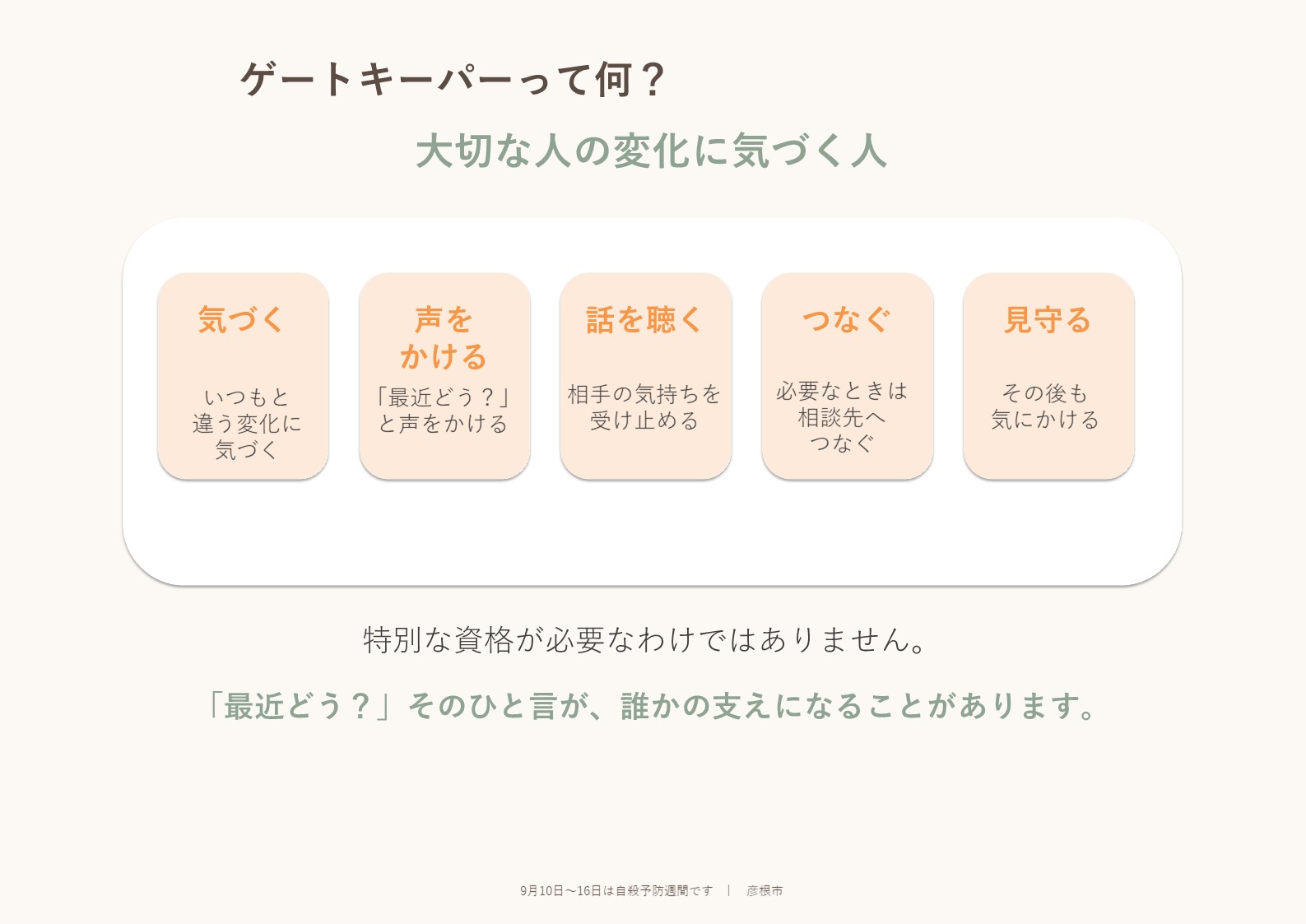 見本「ゲートキーパーって何？」