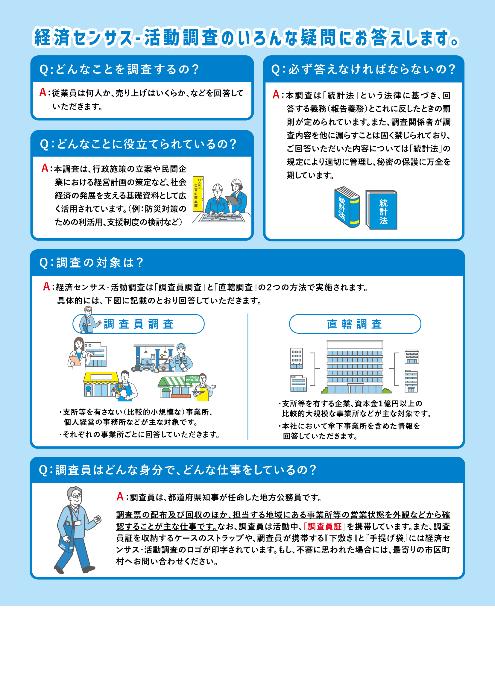 経済センサス―活動調査のいろんな疑問にお答えします。画像