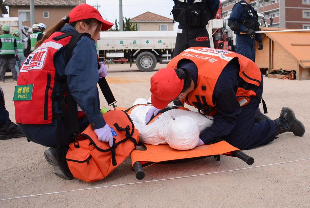 救出救護訓練の様子（DMAT）