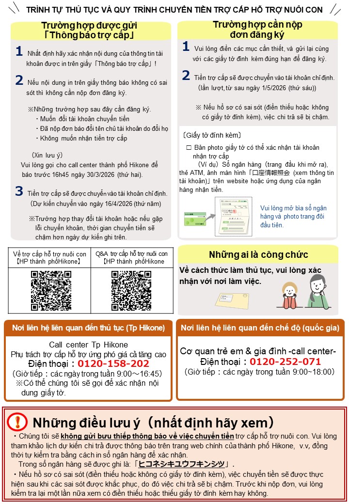 子育て応援手当給付金チラシ