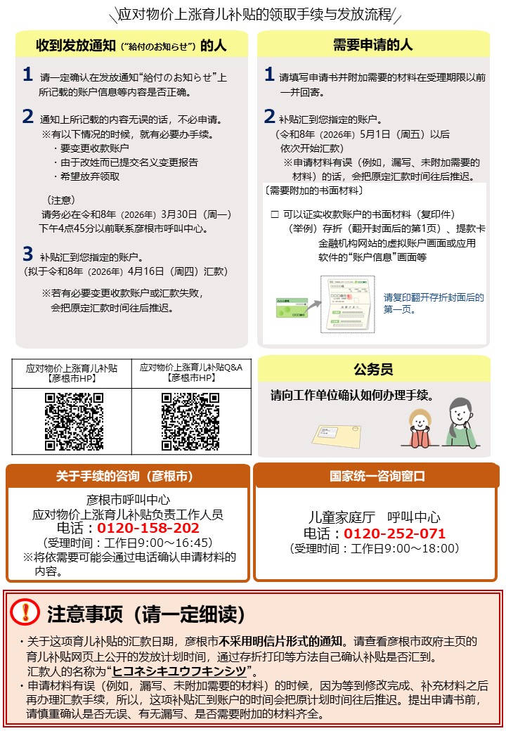 子育て応援手当給付金チラシ