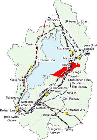 彦根の地図