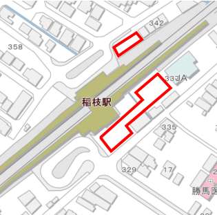 稲枝駅前駐車場位置図