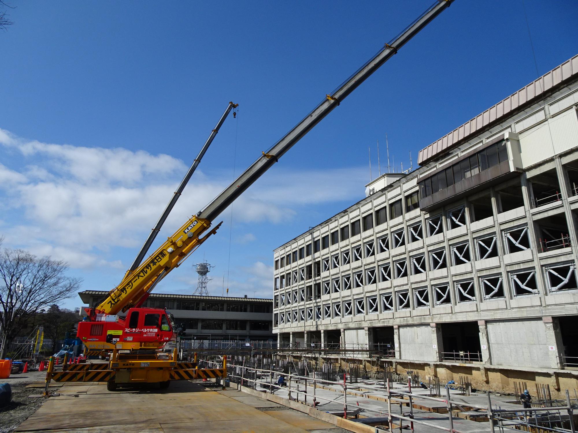 基礎工事の作業状況