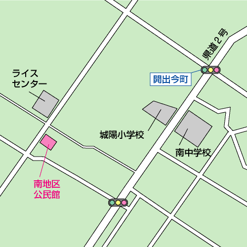 南地区公民館周辺図