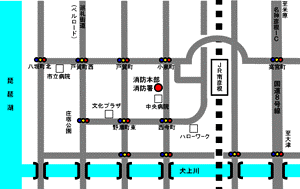 彦根市消防本部の周辺地図
