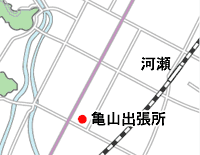 亀山出張所の周辺地図